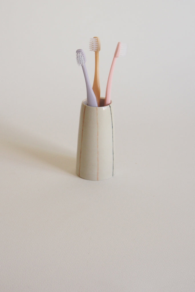 Striped Toothbrush Holder - Kura Studio
