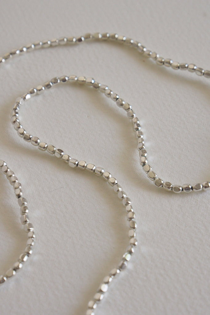 Fog Linen Work - Silver Bead Necklace Small - Kura Studio