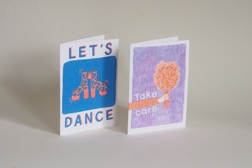Neighbourhood Press Greeting Card - Let's Dance - Kura Studio
