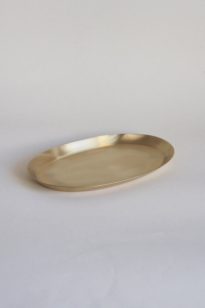 Fog Linen Work - Brass Oval Tray - Kura Studio