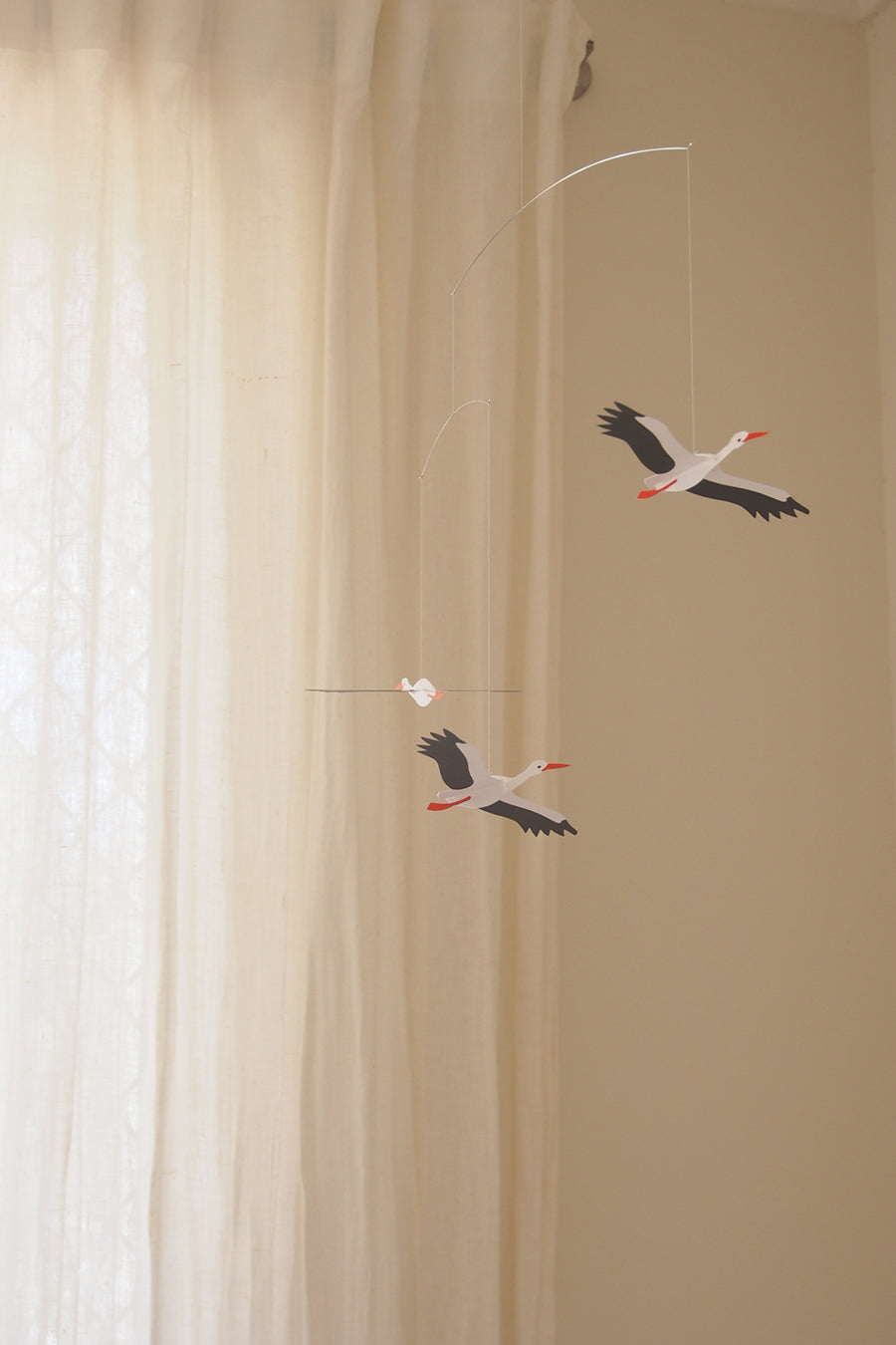 Mobile House Flensted Mobiles Danish Lucky Storks Hanging Mobile - 18 Inches Danish Lucky Storks Mobile Homes