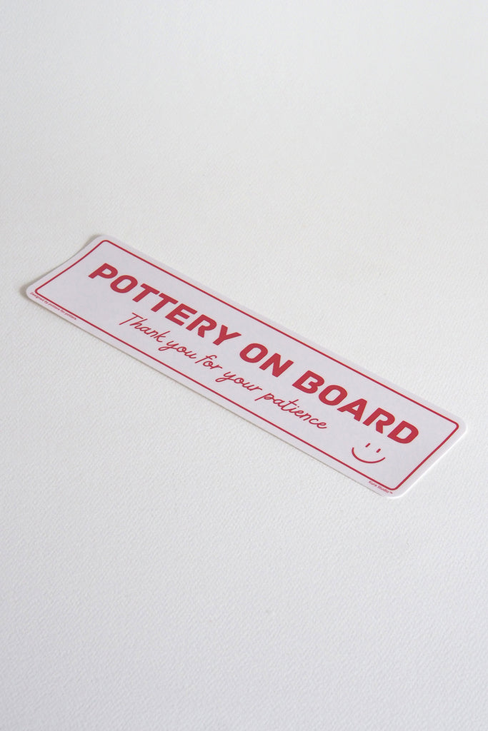 Pottery on Board Bumper Sticker - Kura Studio