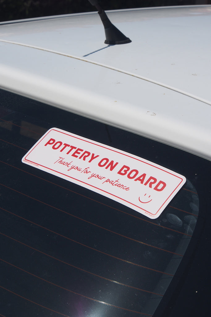 Pottery on Board Bumper Sticker