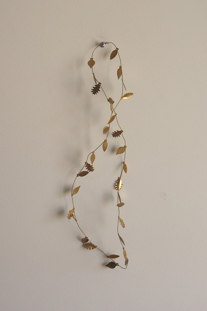 Fog Linen Work - Brass Leaf Garland - Kura Studio