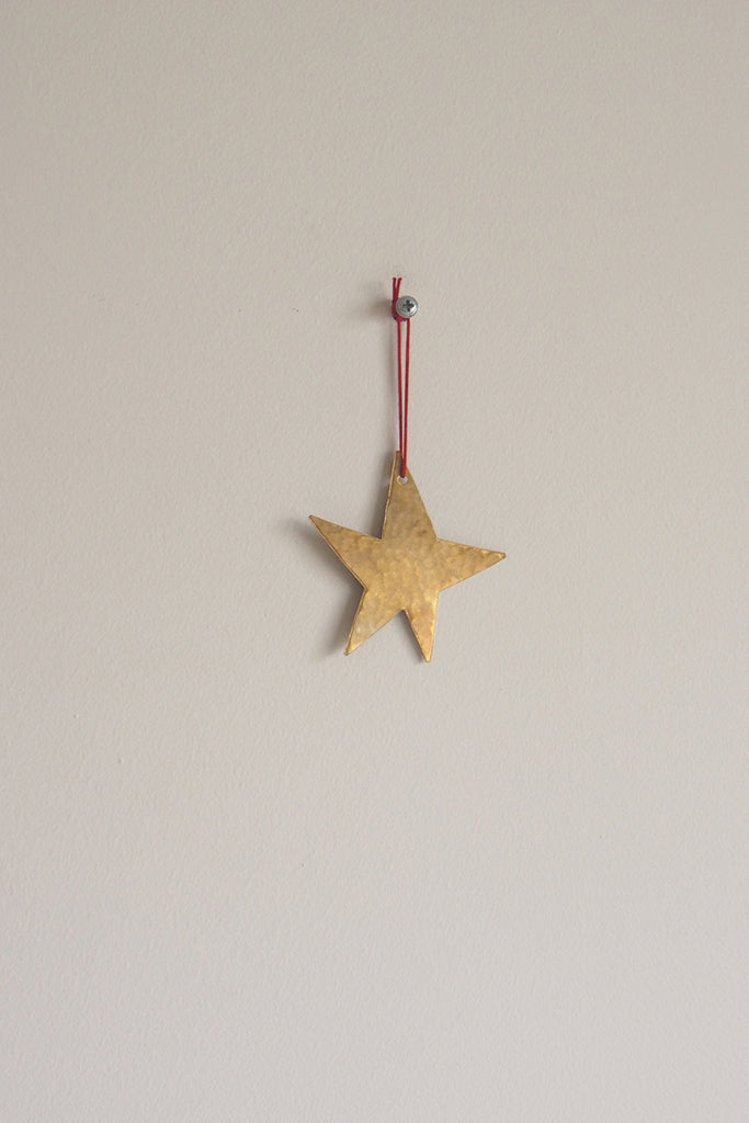 Fog Linen Work - Brass Star Ornament - Kura Studio