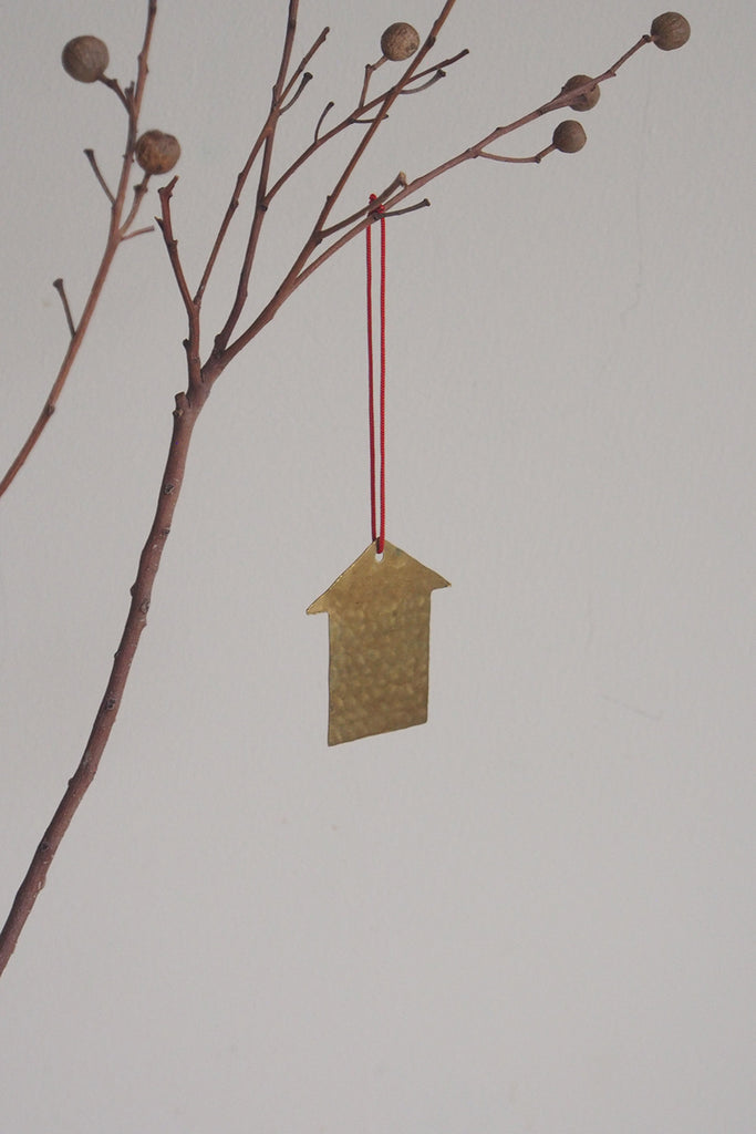 Fog Linen Work - Brass House Ornament - Kura Studio